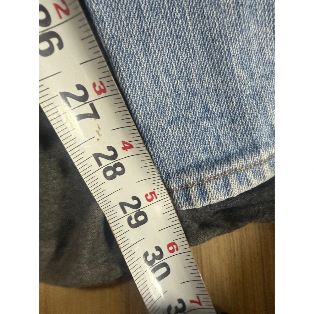 Vintage 1990 Levi's 501 Made in USA Light Wash Button Fly Straight Jeans 28x29
